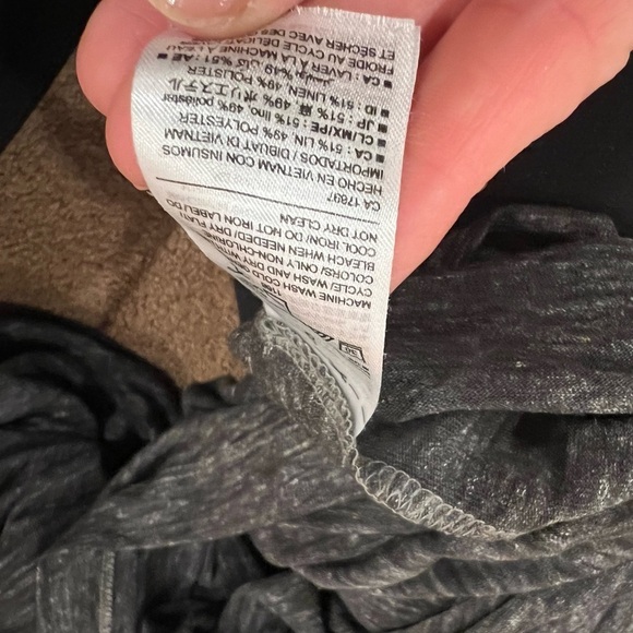 OLD NAVY Women’s Heather Grey  Linen Blend Hoodie Lightweight Size Large - Picture 6 of 6